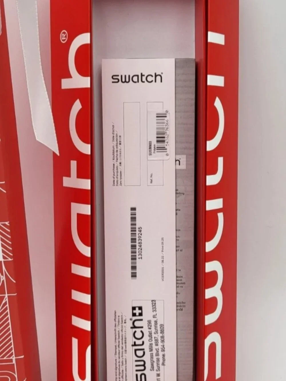 Swatch Red Track SUSM403 Chronograph Swiss Quartz 42mm Red Watch New in Box
